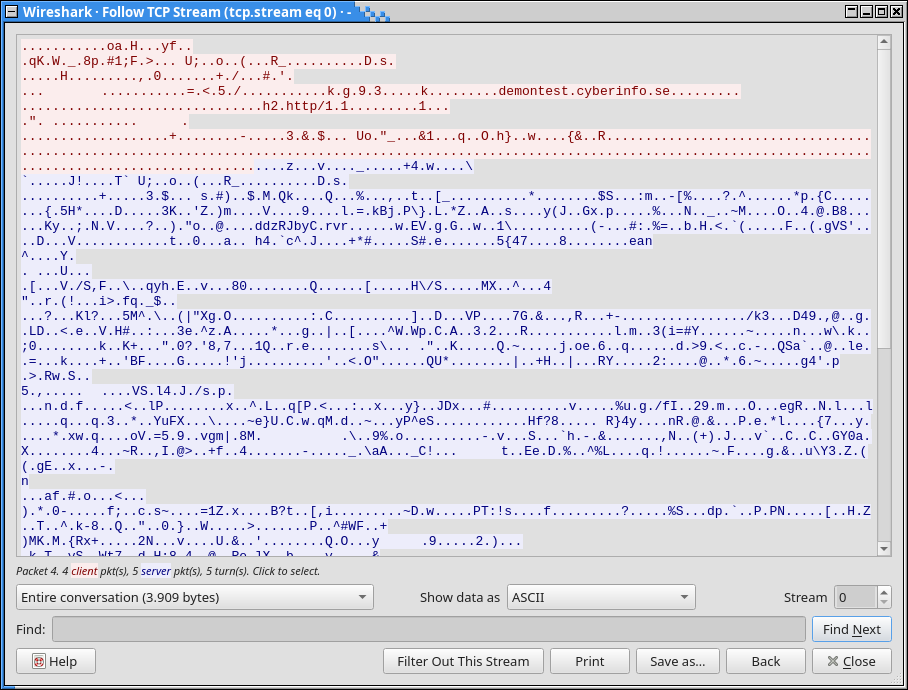 HTTPS-trafik i Wireshark